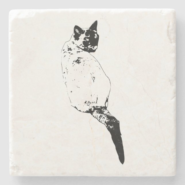 Turned Look, Calm Form Stone Coaster (Front)