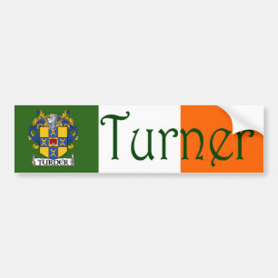 Turner Coat of Arms Flag Bumper Sticker