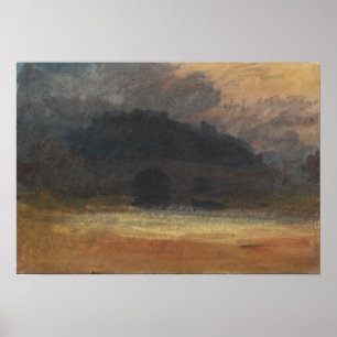 Turner - Evening Landscape With Castle and Bridge Poster