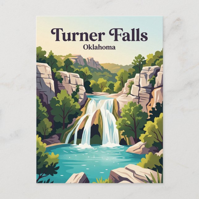 Turner Falls Oklahoma Postcard (Front)