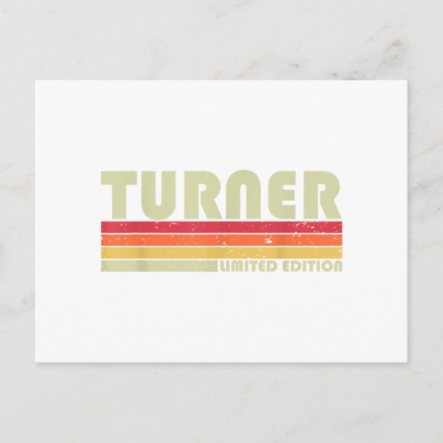 TURNER Funny Job Title Profession Birthday Worker  Postcard (Front)