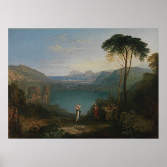 Turner - Lake Avernus Aeneas and Cumaean Sybil Poster (Front)
