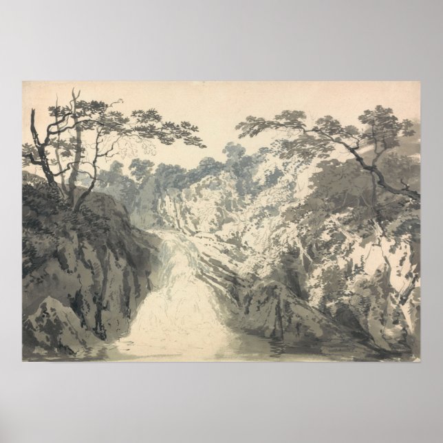 Turner - Landscape With Waterfall Poster (Front)