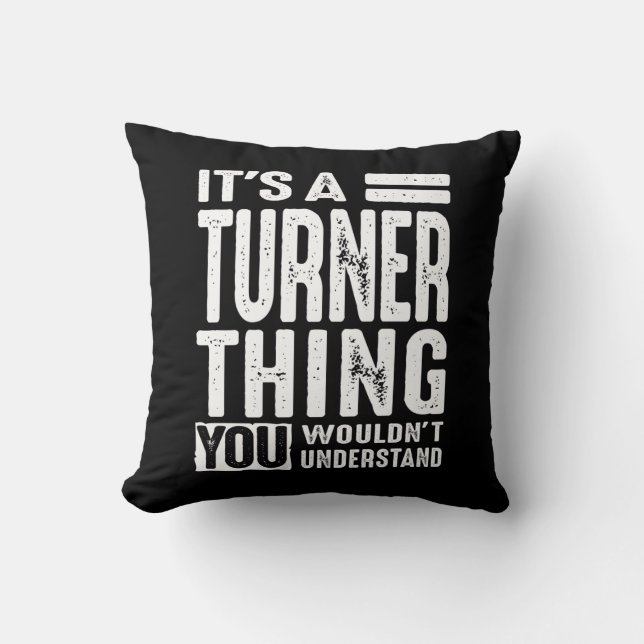 Turner Personalised Name Birthday Cushion (Front)
