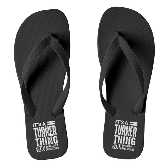 Turner Personalised Name Birthday Thongs (Footbed)