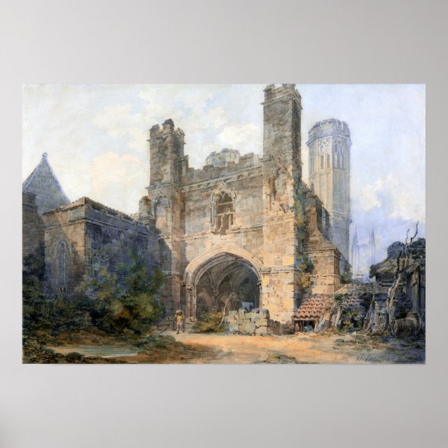 Turner - Saint Augustine's Gate Canterbury Poster (Front)