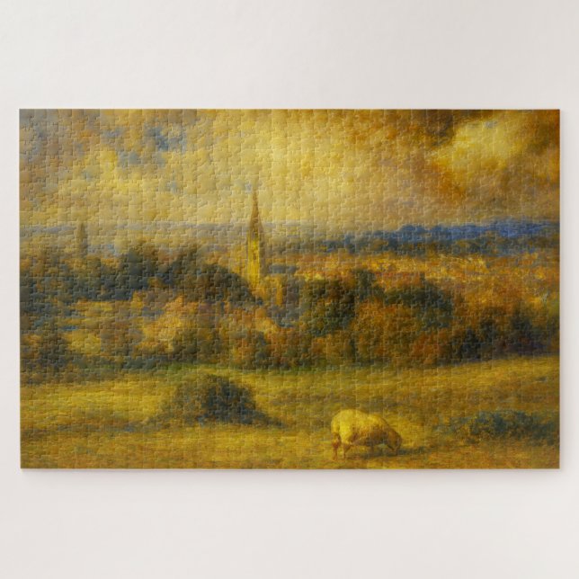 Turner Style Somerset Sheep Rural Landscape Puzzle (Horizontal)