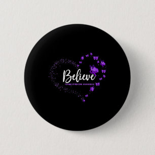 Turner Syndrome Awareness Butterfly Believe 6 Cm Round Badge