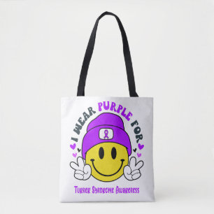 Turner Syndrome Awareness Ribbon Support Gifts Tote Bag