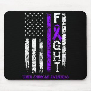 Turner syndrome warrior us flag mouse pad