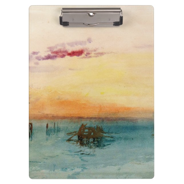 Turner - The Lagoon Venice at Sunset Clipboard (Front)