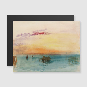 Turner - The Lagoon Venice at Sunset Magnetic Card