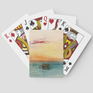 Turner - The Lagoon Venice at Sunset Playing Cards
