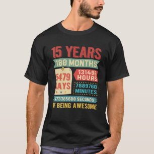 Turning 15 Years Old 15Th Birthday Decorations Bda T-Shirt