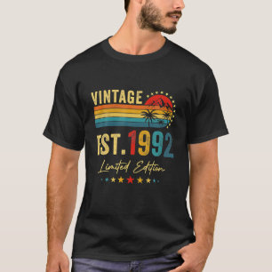 Turning 30 Birthday Decorations 30th BDay 1992 T-Shirt