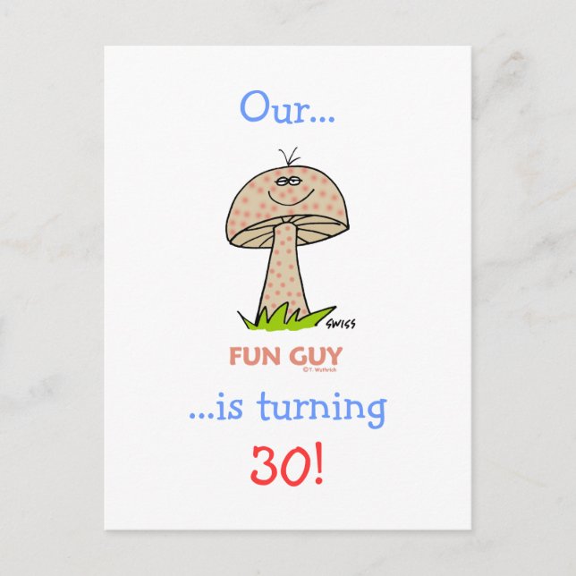 Turning 30 Cheap Funny Milestone Birthday Invites (Front)