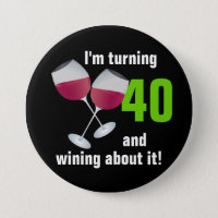 Turning 40 and wining with red wine glasses