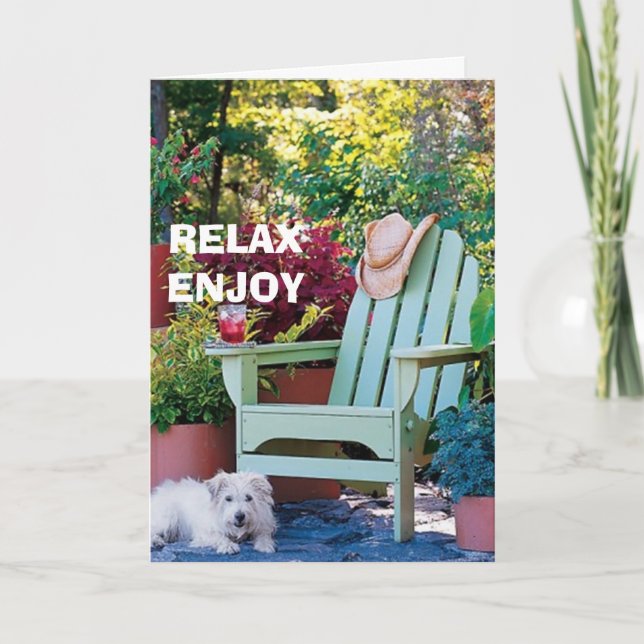 TURNING "40" CAN BE TOUCH=RELAX/ENJOY CARD (Front)