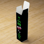 Turning 40 & wining about it, Wine Glasses Wine Gift Box<br><div class="desc">This wine gift box features a graphic of two glasses of red wine with customisable text that reads: John is turning 40 and wining about it. The background is black. This is a perfect gift for the wine lover who is celebrating a milestone birthday.</div>