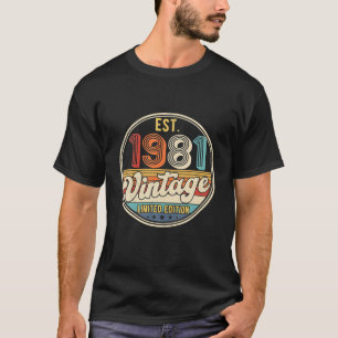 Turning 41 Birthday Decorations 41st BDay 1981 T-Shirt