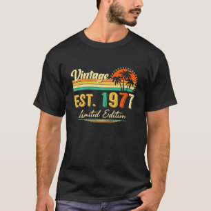 Turning 45 Birthday Decorations 45th BDay 1977 T-Shirt