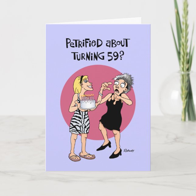 Turning 59 Again Birthday Greeting Card (Front)