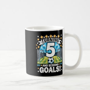 Turning 5 Soccer Birthday 5 Years Footbyll 5th Soc Coffee Mug