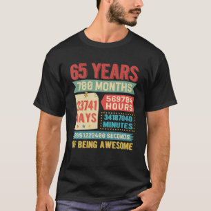 Turning 65 Years Old 65th Birthday Decorations T-Shirt