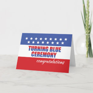 Turning Blue Ceremony, Congratulations with Stars Card