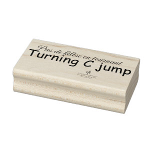 Turning C Jump Rubber Stamp