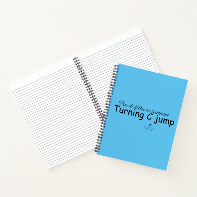 Turning C Jump Sky Blue and Black Notebook (Inside)