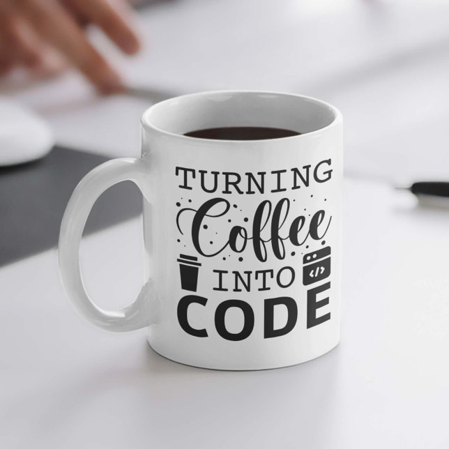 Turning Coffee Into Code Mug (Creator Uploaded)