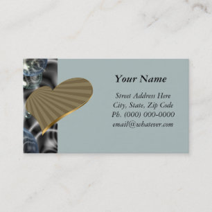 Turning Gold Heart Business Card