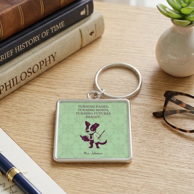 Turning Pages Turning Minds Turning Futures Bright Key Ring (Creator Uploaded)