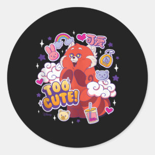 Turning Red Too Red Panda Classic Round Sticker