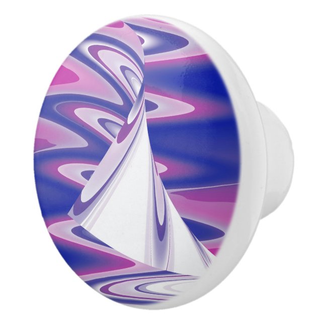 Turning waves ceramic knob (Right)
