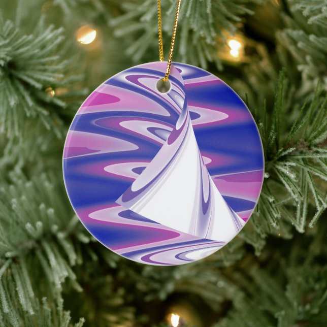 Turning waves ceramic ornament (Tree)