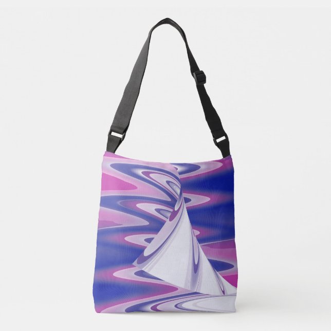 Turning waves crossbody bag (Front)