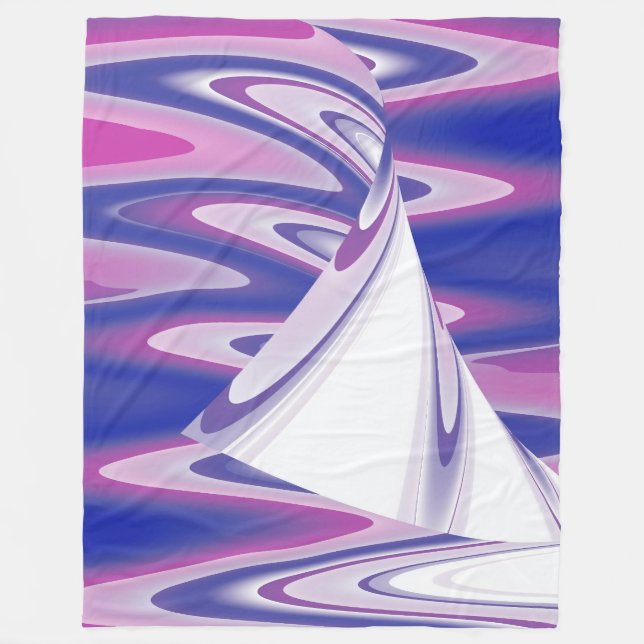 Turning waves fleece blanket (Front)