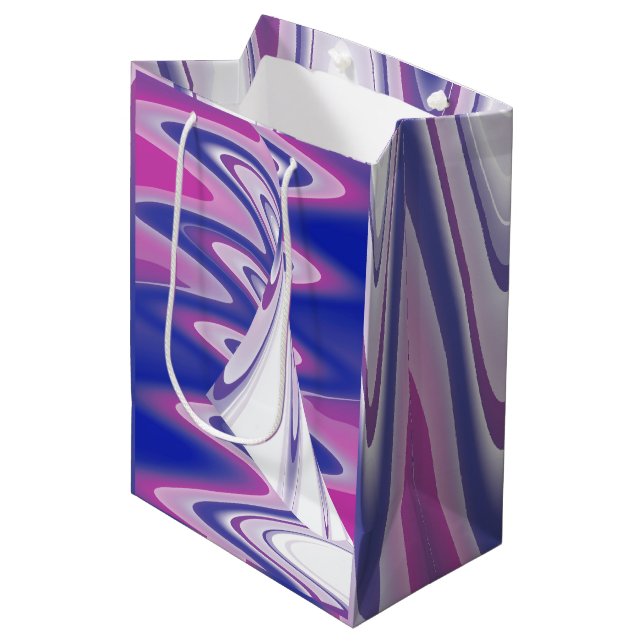 Turning waves medium gift bag (Front Angled)