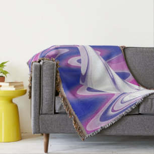 Turning waves throw blanket