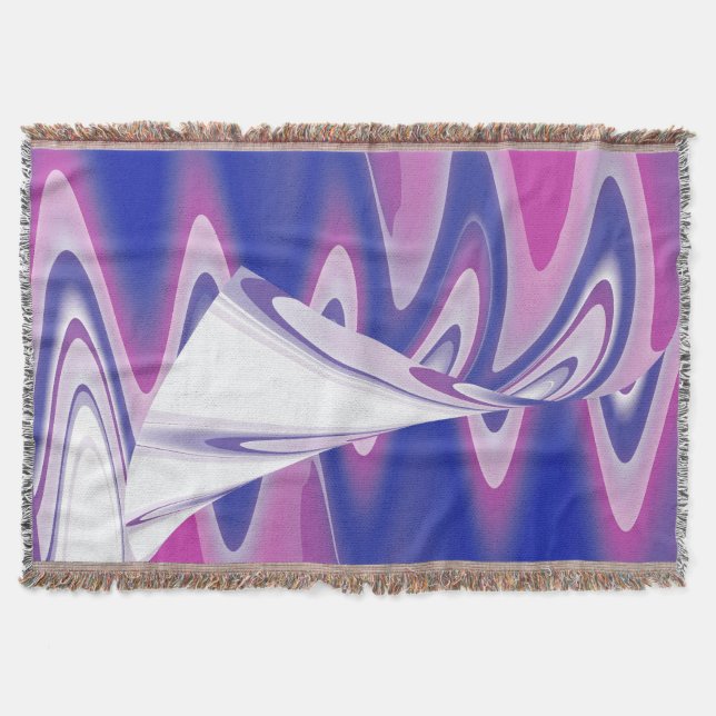 Turning waves throw blanket (Front)