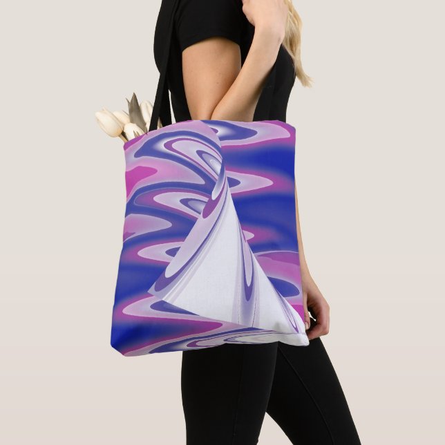 Turning waves tote bag (Close Up)