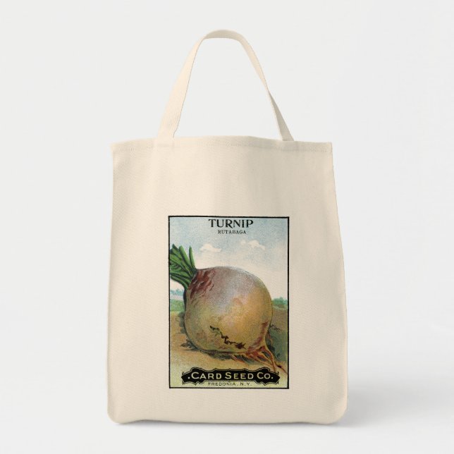 Turnip Seed Packet Label Tote Bag (Front)
