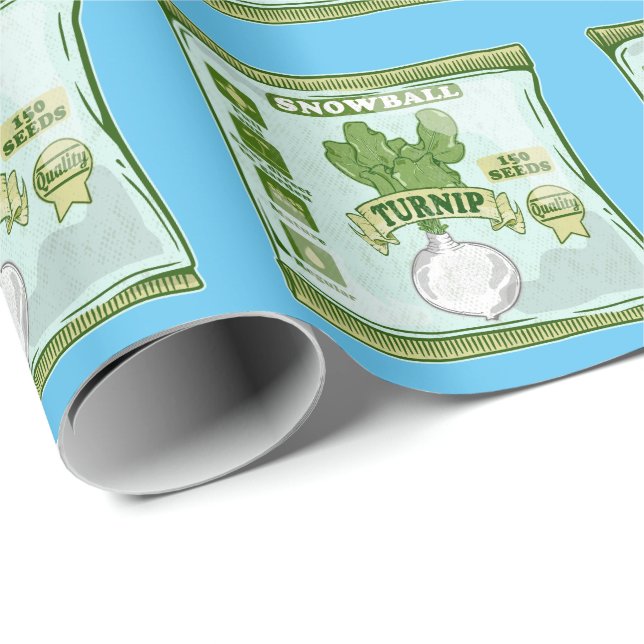 Turnip Seeds Growing Vegetables Wrapping Paper (Roll Corner)