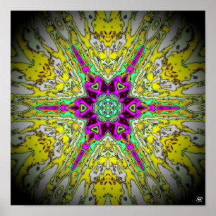 Turnips oil and vinegar - colourful pattern v1 poster