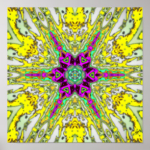 Turnips oil and vinegar - colourful pattern v2 poster