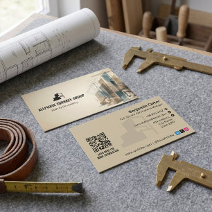Turnkey Construction Services   Brown Sktech Business Card