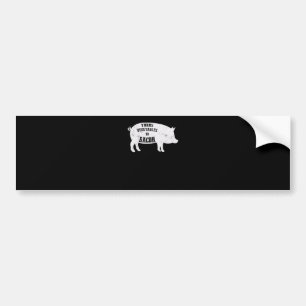 Turns Vegetables To Bacon Funny BBQ Lovers Bumper Sticker