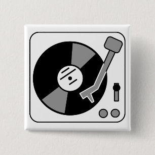 Turntable 15 Cm Square Badge